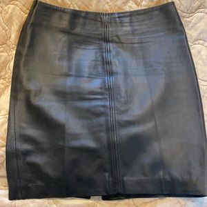 H&M real leather lite weight skirt